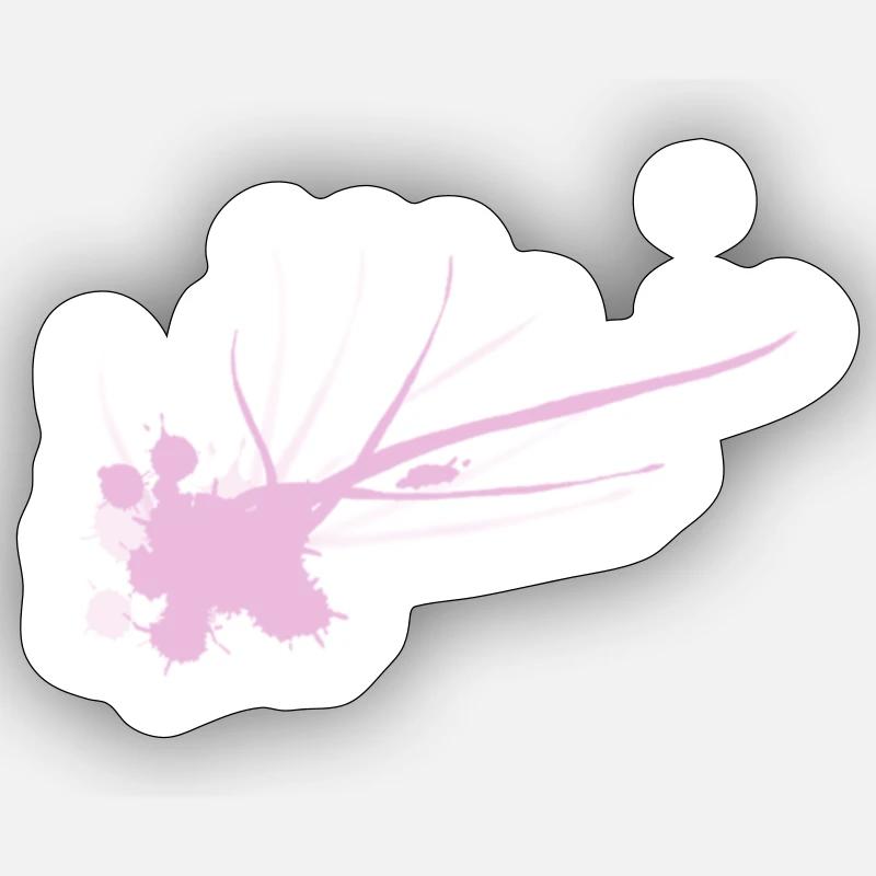 violetter Spritzer - Sticker Größe S (10 x 10 cm) - Mattweiß