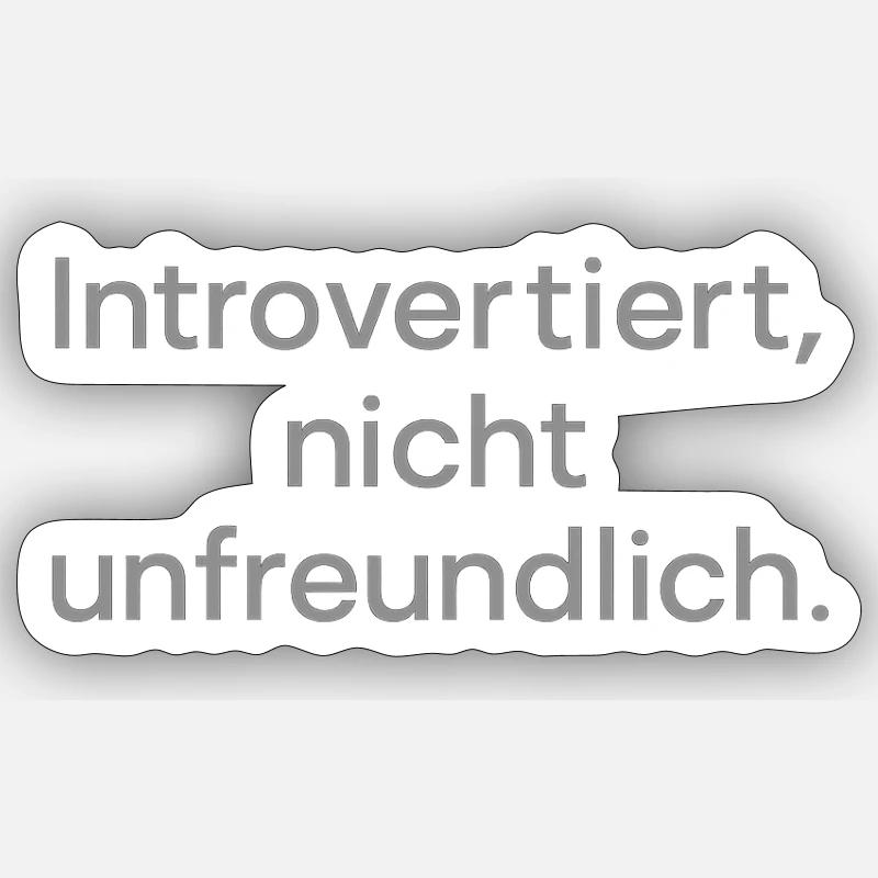 Introverted, not unfriendly. Sticker size S (10 x 10 cm)