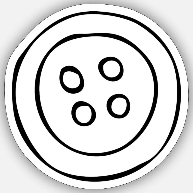 knopf Sticker Größe S (10 x 10 cm)