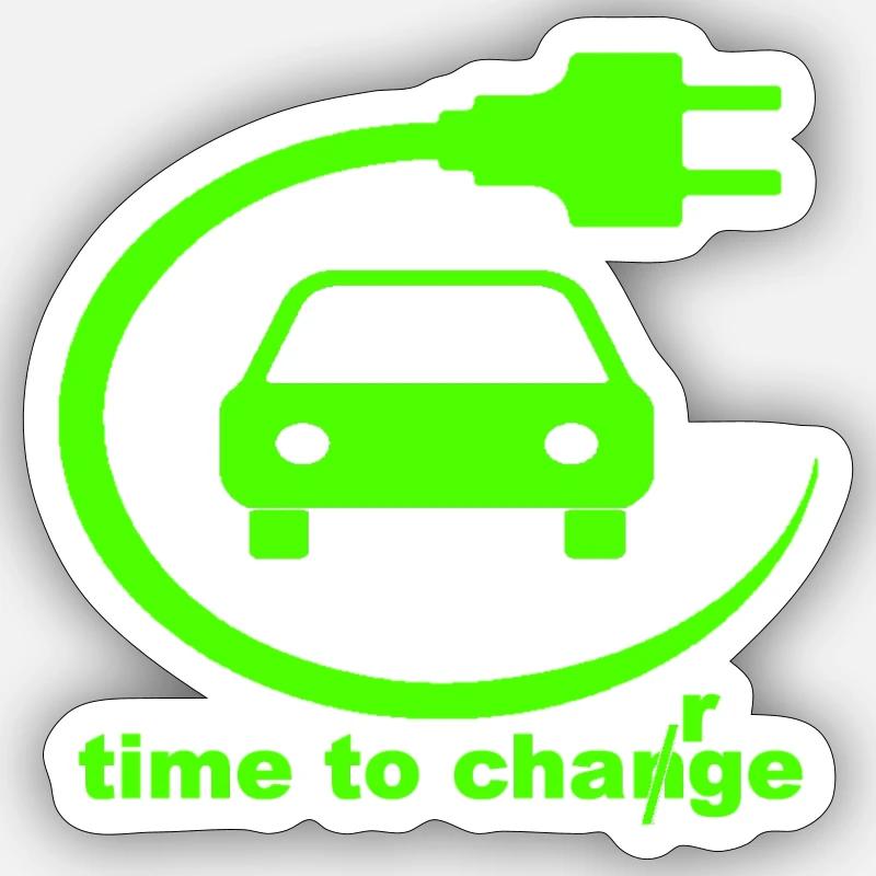 time to change - Sticker Größe S (10 x 10 cm) - Mattweiß