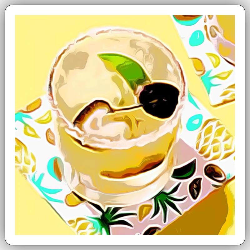 Comic Cocktail Sticker Größe S (10 x 10 cm)