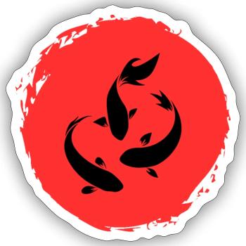 Japanese Character Art - ApriNoeScor - Sticker size S (10 x 10 cm) - white matte - Front