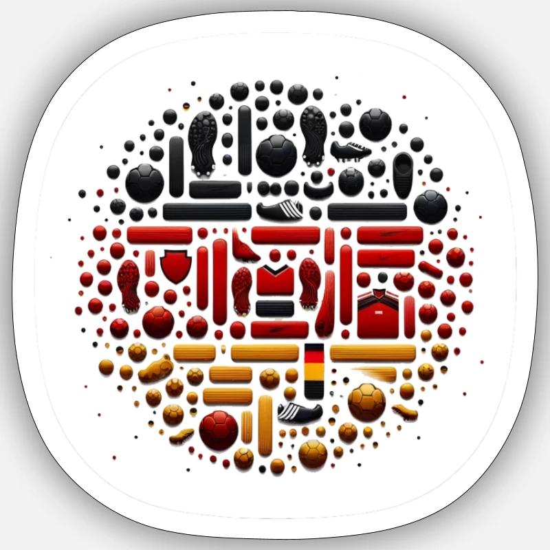 Precisione tedesca: Sticker formato S (10 x 10 cm)