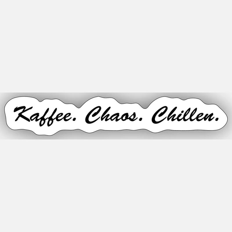 CaféChaosRefroidissement - Sticker taille S (10 x 10 cm) - blanc mat