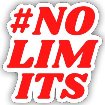#nolimits - Sticker taille S (10 x 10 cm) - blanc mat - Devant