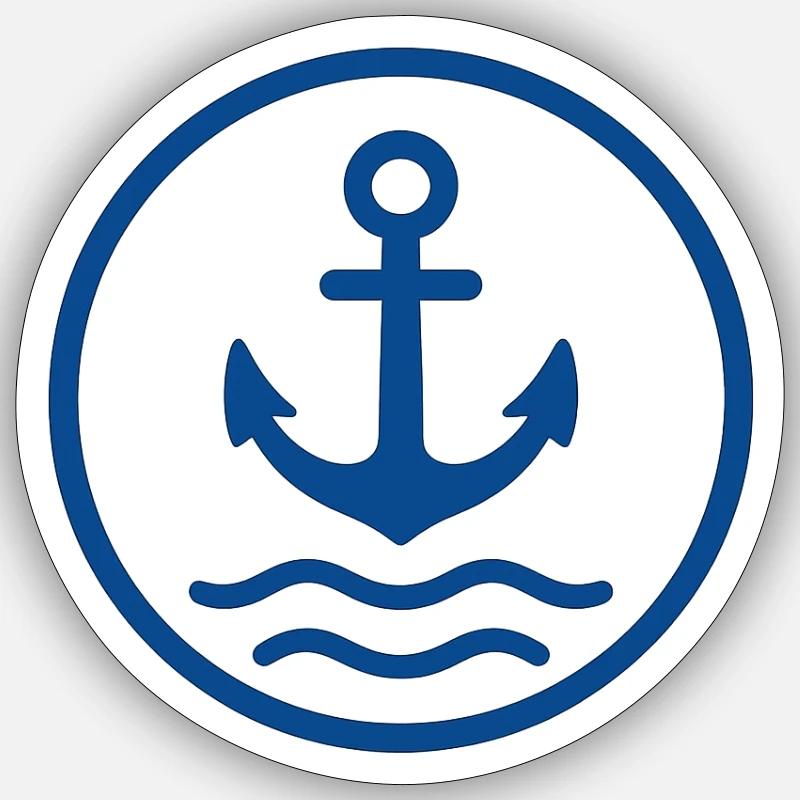 Anchor Nautical Design - Sticker size S (10 x 10 cm) - white matte