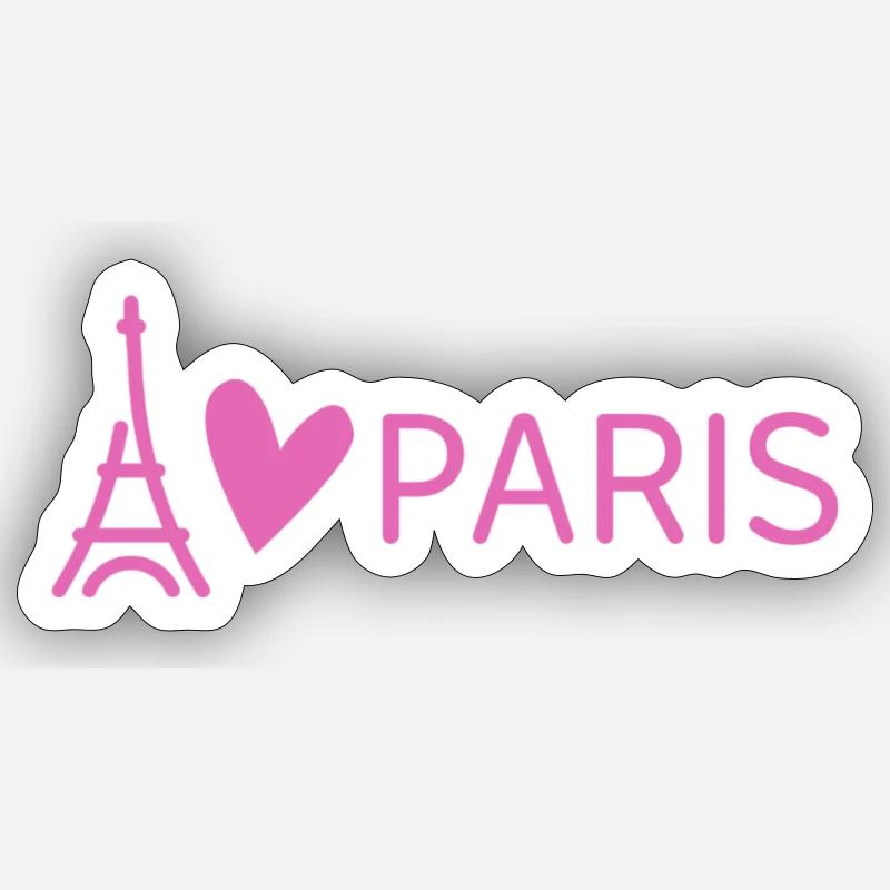 I love Paris Sticker Größe S (10 x 10 cm)