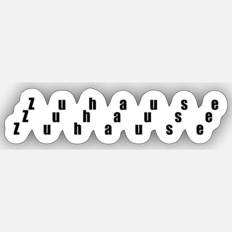 Zuhause - Sticker Größe S (10 x 10 cm) - Mattweiß