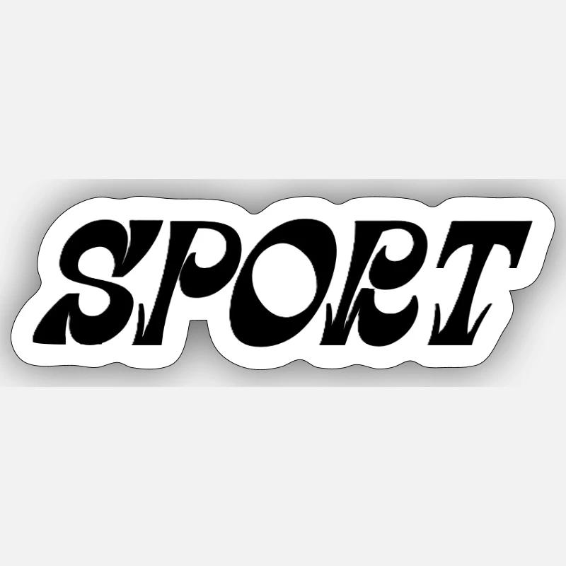 Graphismes sportifs dynamiques avec oscillations d’énergie Sticker taille S (10 x 10 cm)