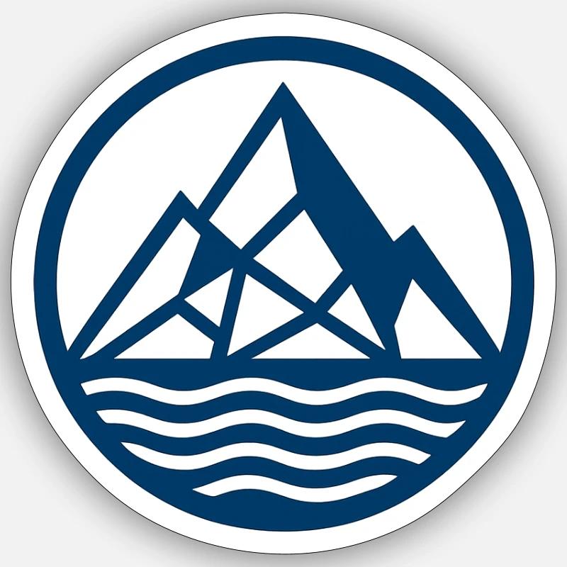 Baru Mountains - Sticker Größe S (10 x 10 cm) - Mattweiß