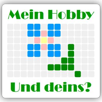 mein hobby blumen - Sticker Größe S (10 x 10 cm) - Mattweiß - Vorne