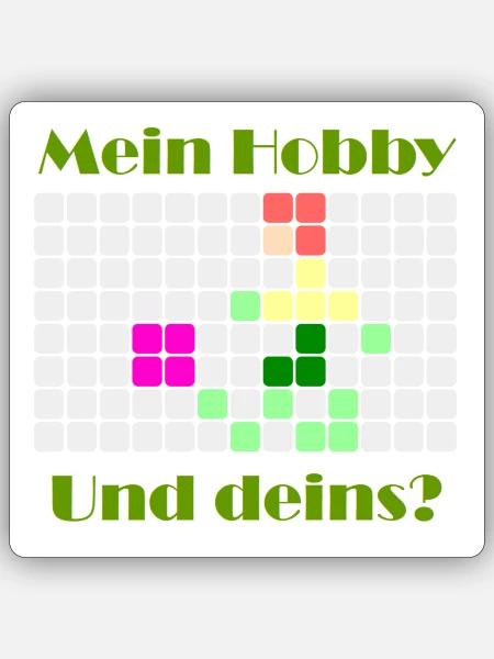 mein hobby fussball - Sticker Größe S (10 x 10 cm) - Mattweiß