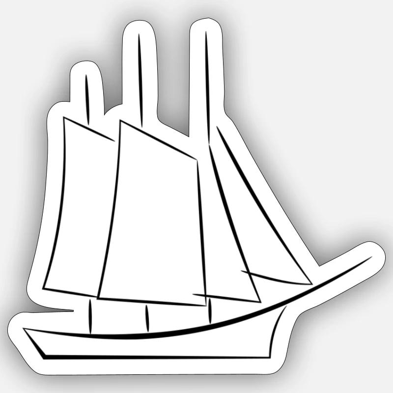 ship - Sticker size S (10 x 10 cm) - white matte