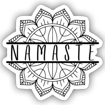 Namaste Yoga Tribe - Sticker size S (10 x 10 cm) - white matte - Front