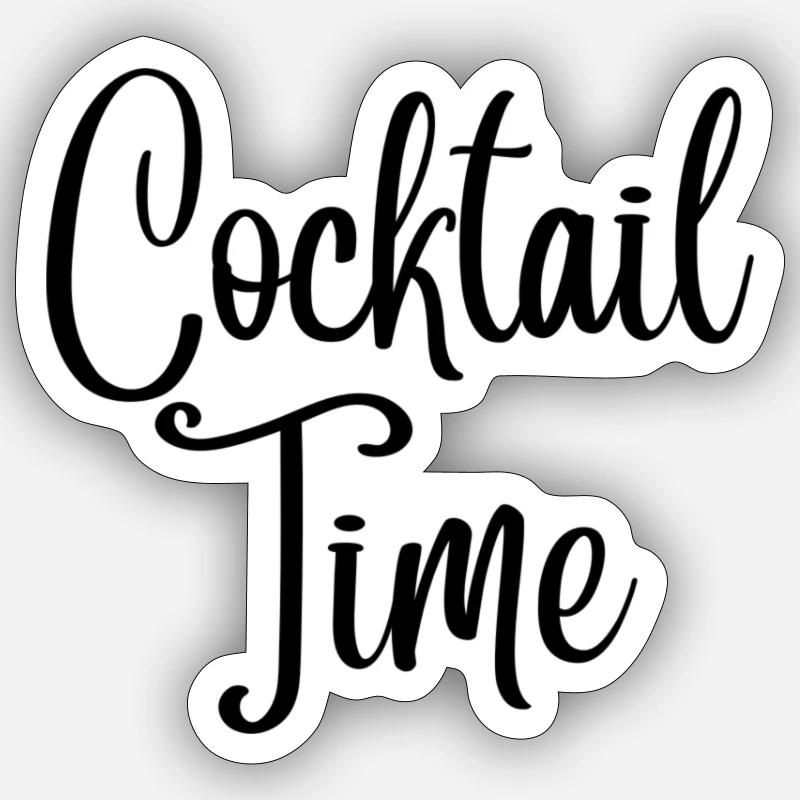 Cocktail Time Sticker Größe S (10 x 10 cm)