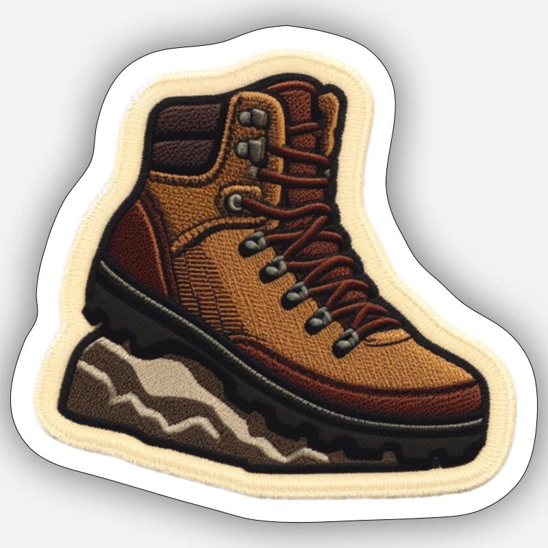 Wanderstiefel Sticker Größe S (10 x 10 cm)