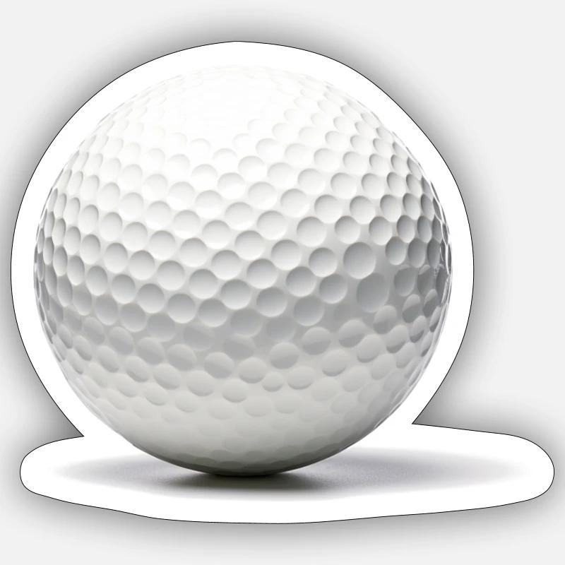 The golf ball. Sticker size S (10 x 10 cm)