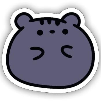 Maus - Sticker Größe S (10 x 10 cm) - Mattweiß - Vorne