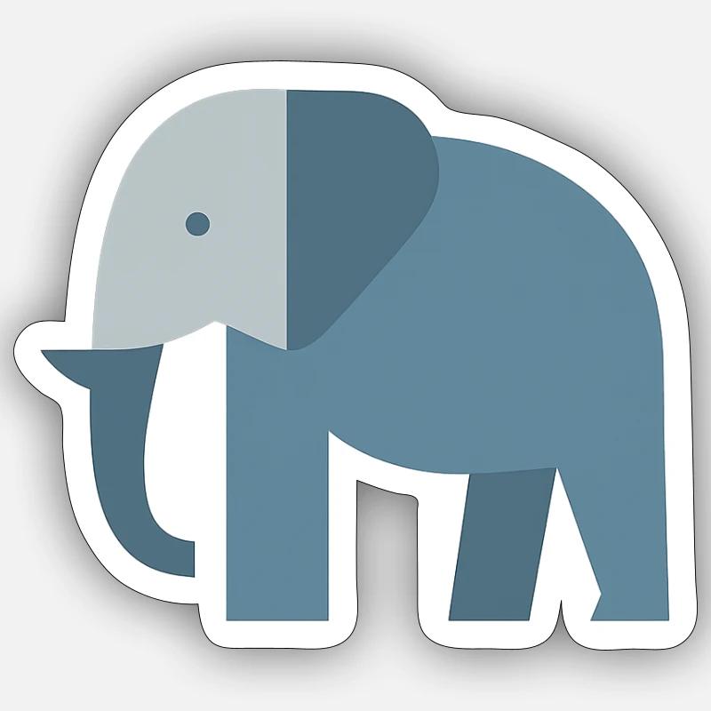 schlichter Elefant Sticker Größe S (10 x 10 cm)