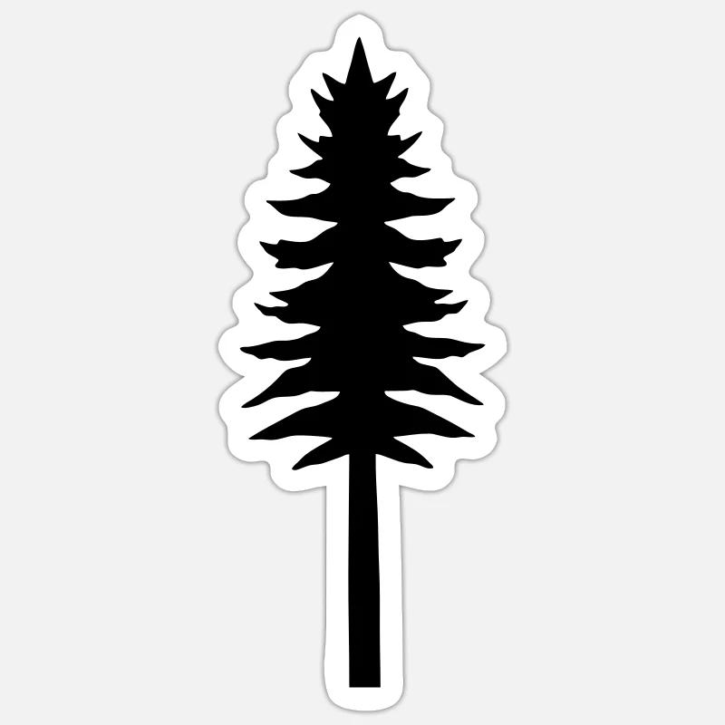 Nadelbaum, Tanne, Baum, Wald Sticker Größe S (10 x 10 cm)