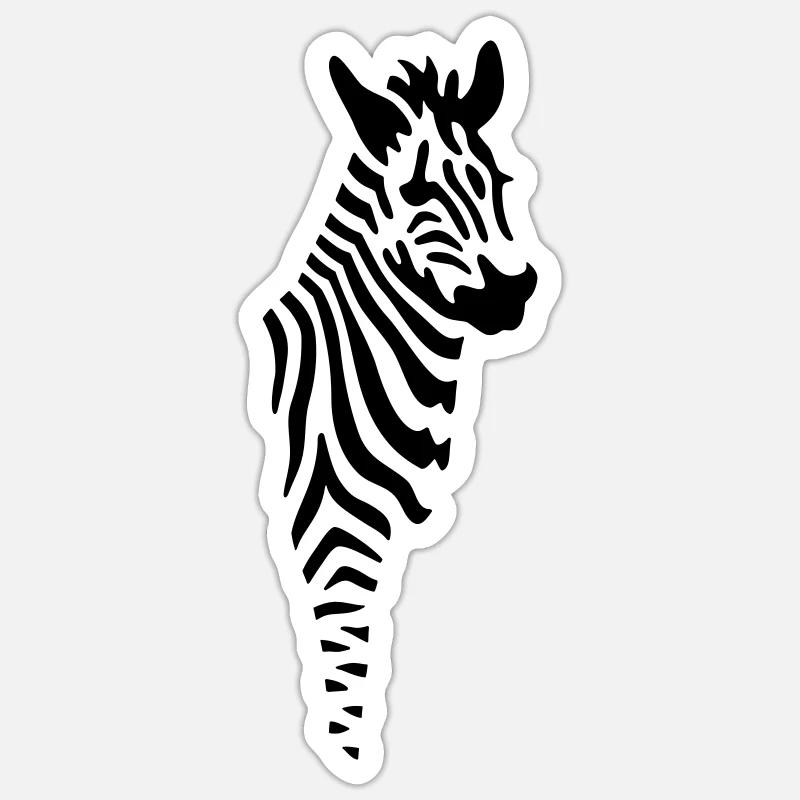zebra - Sticker taille S (10 x 10 cm) - blanc mat