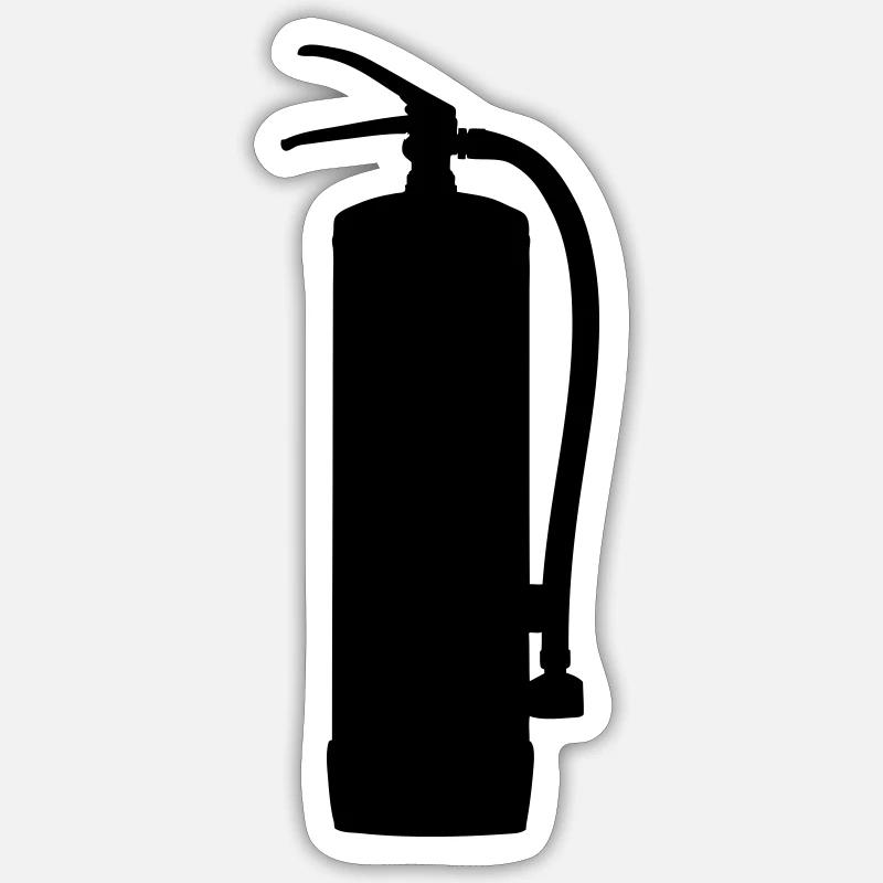 fire extinguisher - Sticker size S (10 x 10 cm) - white matte