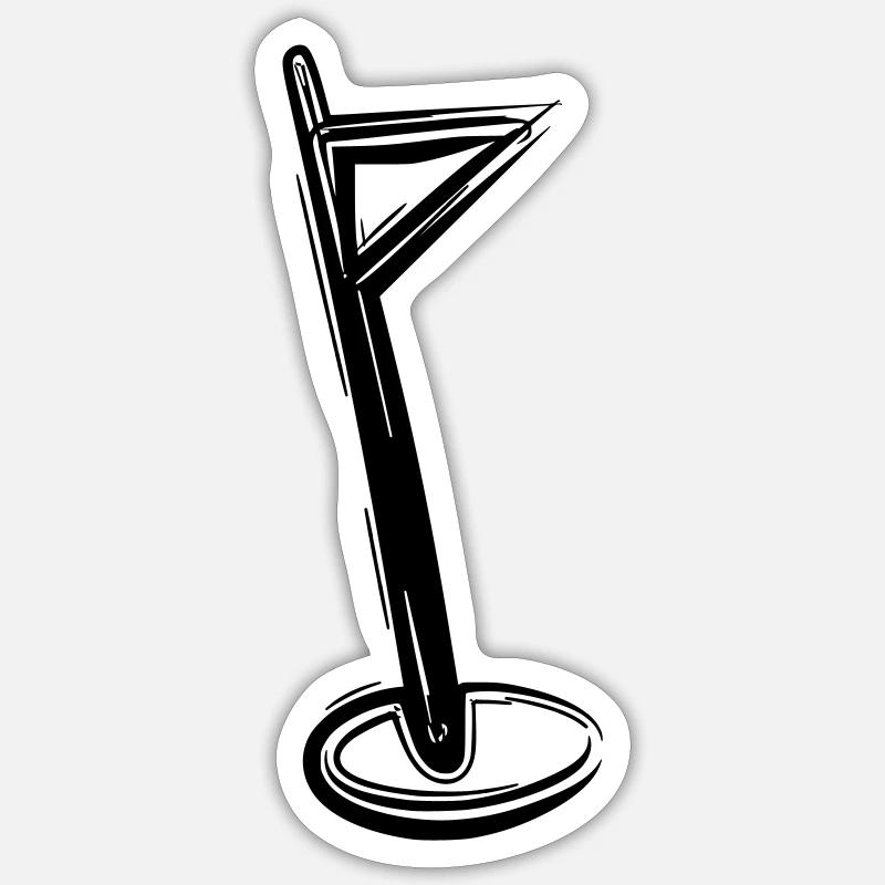 Drapeau de golf Sticker taille S (10 x 10 cm)