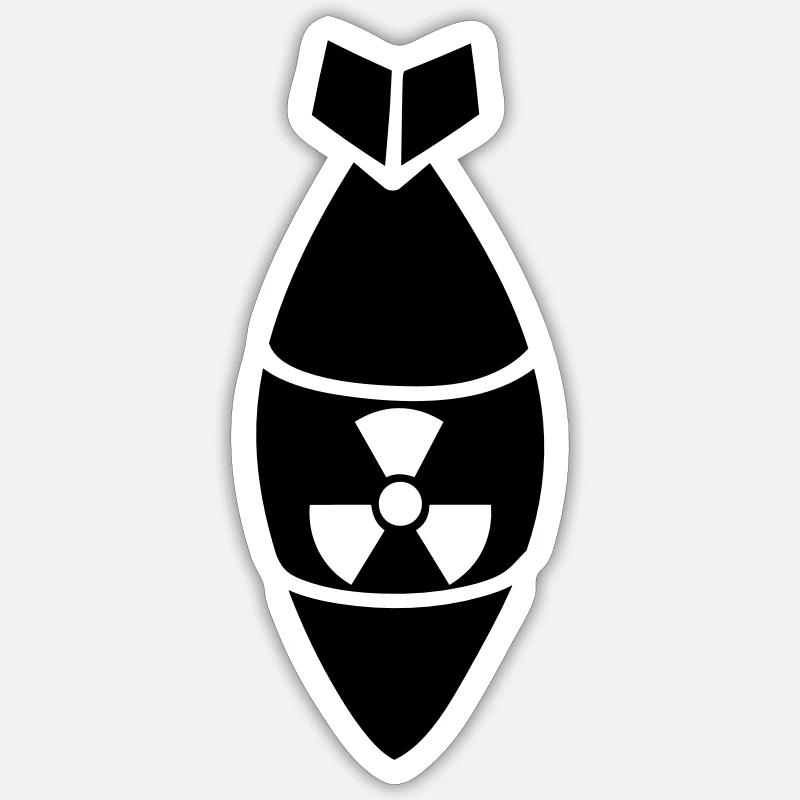 black danger caution caution caution atomic bomb Sticker size S (10 x 10 cm)