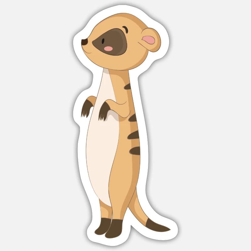 Mangust Erdmännchen Sticker Größe S (10 x 10 cm)