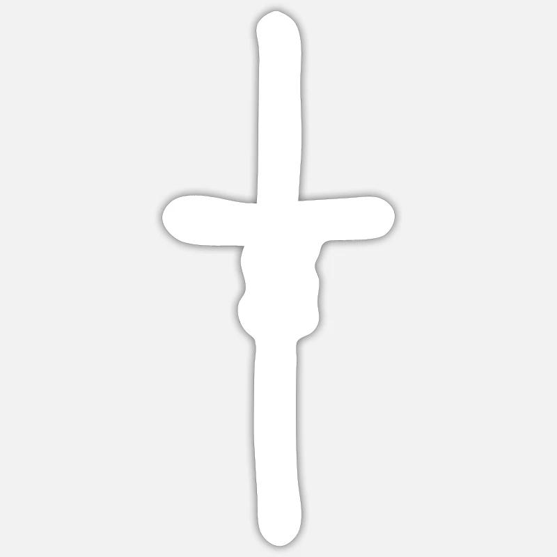 Jésus - Sticker taille S (10 x 10 cm) - blanc mat