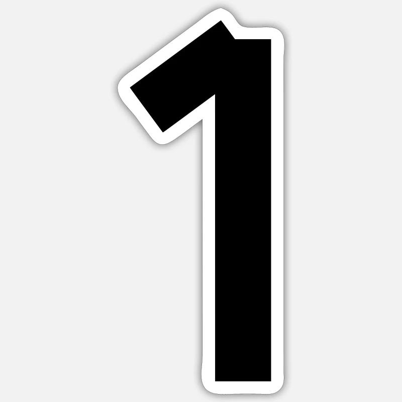 Number 1 - Sticker Größe S (10 x 10 cm) - Mattweiß