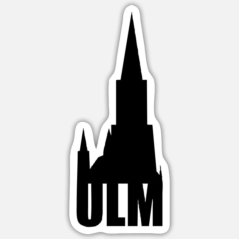 Ulm - Sticker size S (10 x 10 cm) - white matte