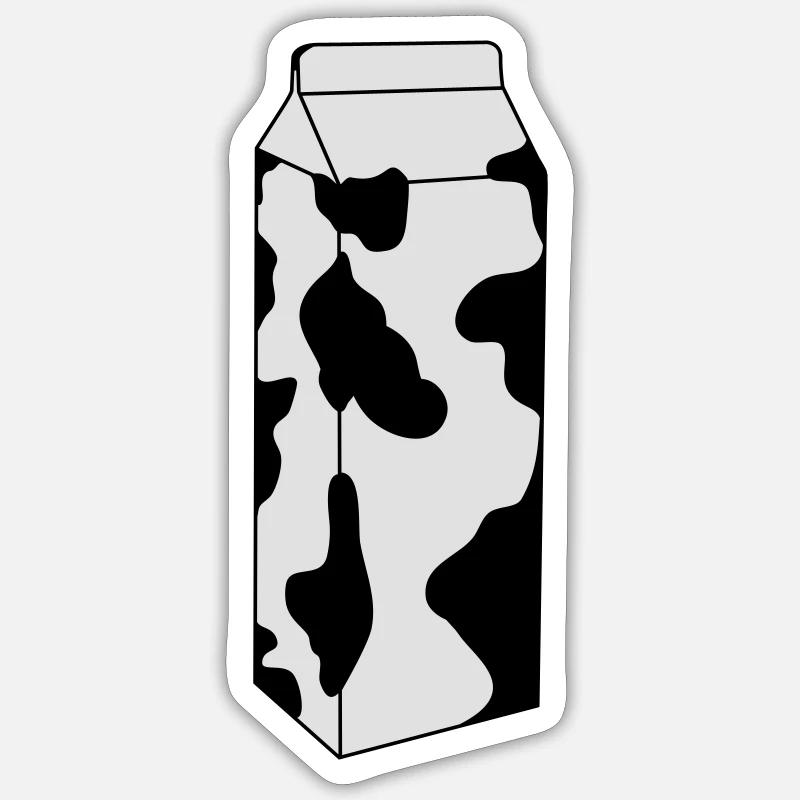 Lait - Sticker taille S (10 x 10 cm) - blanc mat