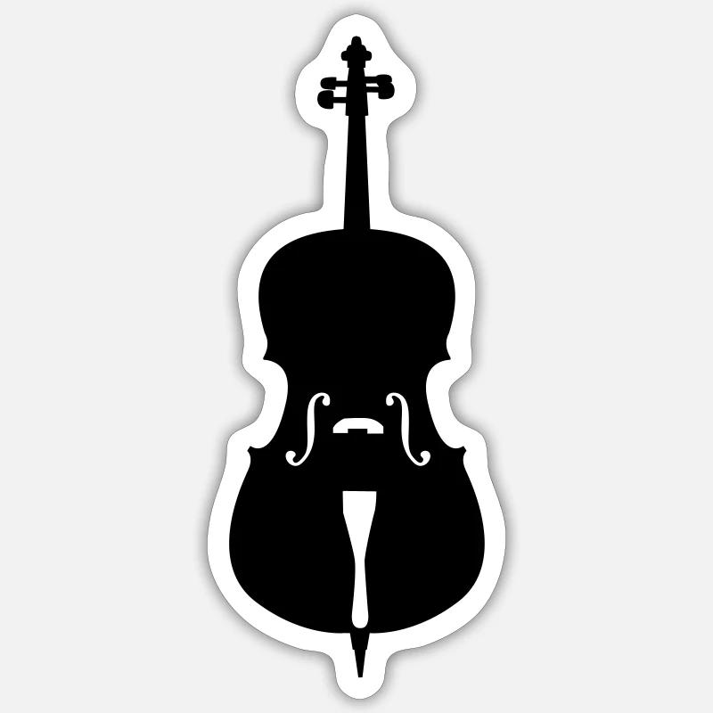 cello - Sticker taille S (10 x 10 cm) - blanc mat