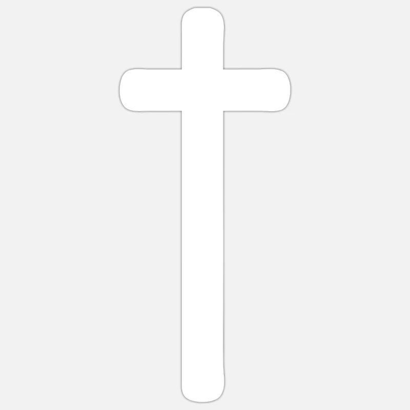 White CROSS Sticker size S (10 x 10 cm)