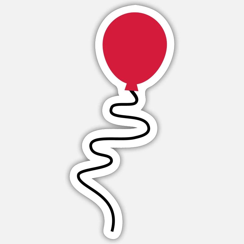 Ballon - Sticker Größe S (10 x 10 cm) - Mattweiß