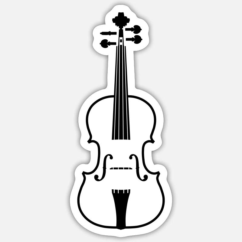violin Sticker size S (10 x 10 cm)