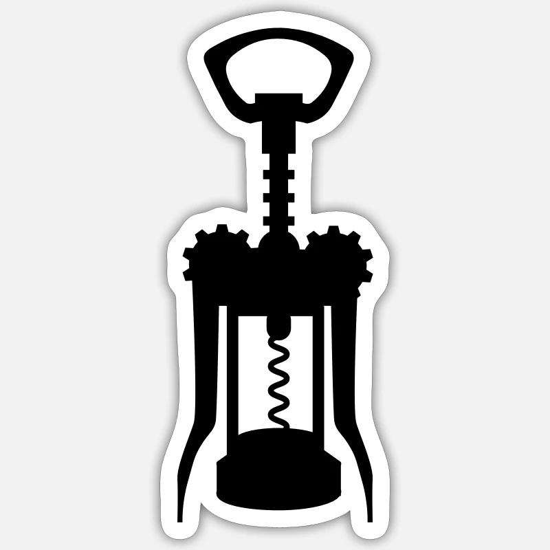 A corkscrew Sticker size S (10 x 10 cm)