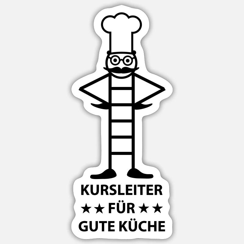 gute Küche (b) - Sticker Größe S (10 x 10 cm) - Mattweiß