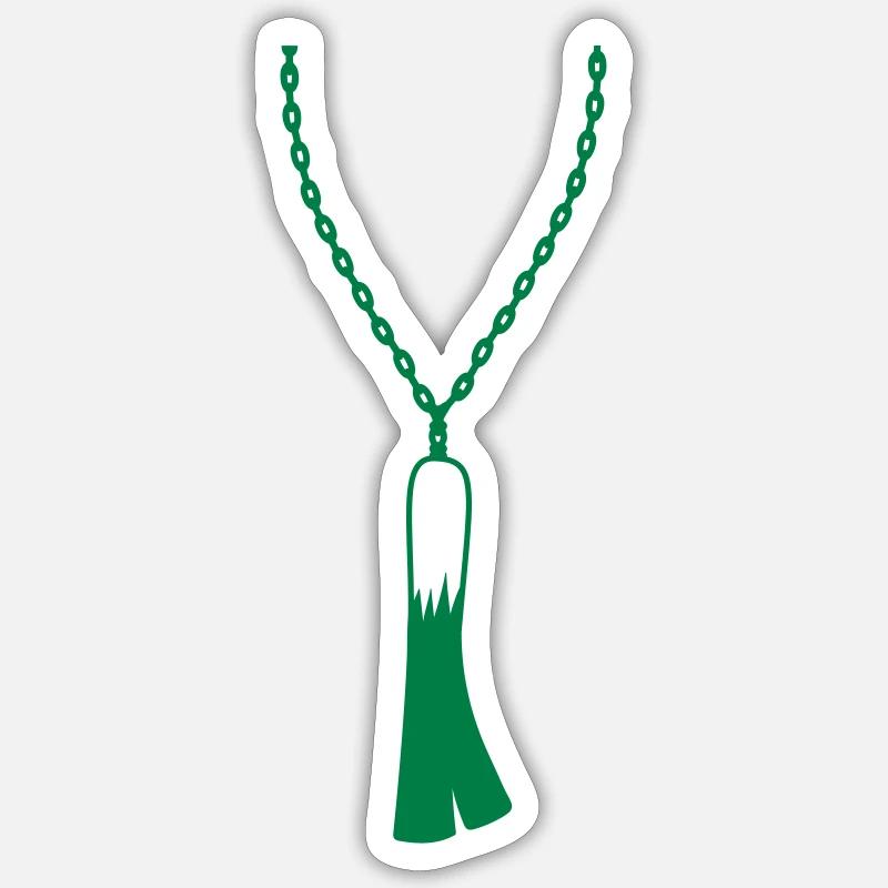 Jewelry leek necklace Sticker size S (10 x 10 cm)