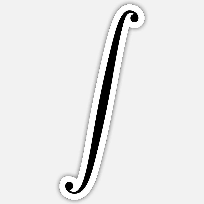 integral - Sticker size S (10 x 10 cm) - white matte
