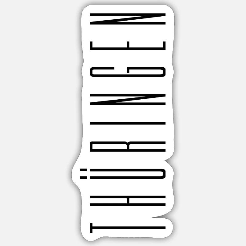 thüringen - Sticker Größe S (10 x 10 cm) - Mattweiß