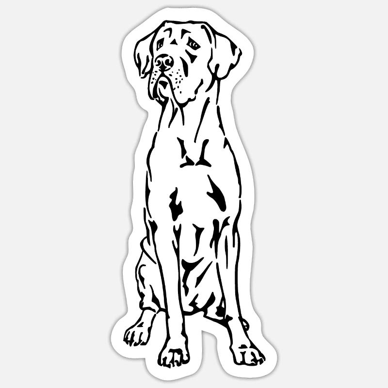 Great Dane - Sticker size S (10 x 10 cm) - white matte
