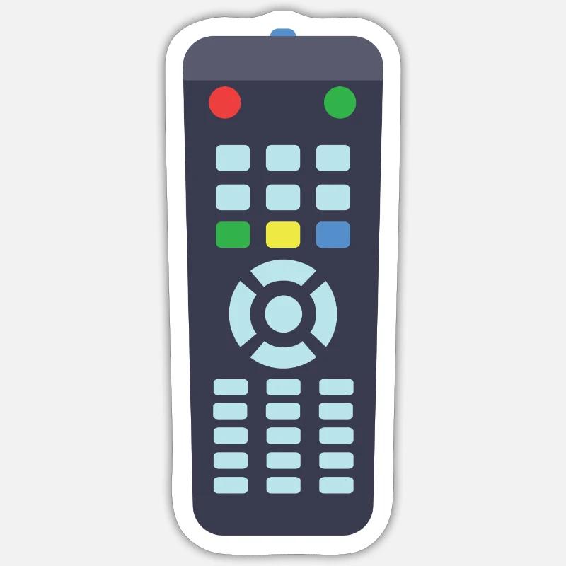 Télécommande - Sticker taille S (10 x 10 cm) - blanc mat