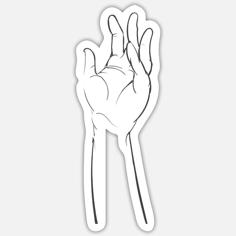 Hand Sticker size S (10 x 10 cm)