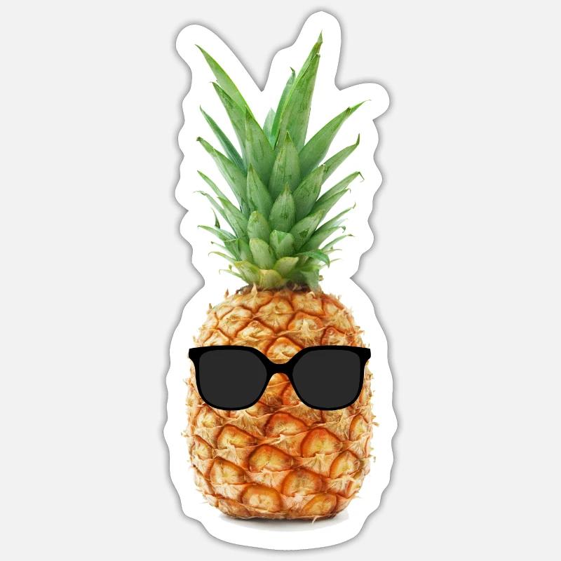 Pineapple with glasses Sticker size S (10 x 10 cm)