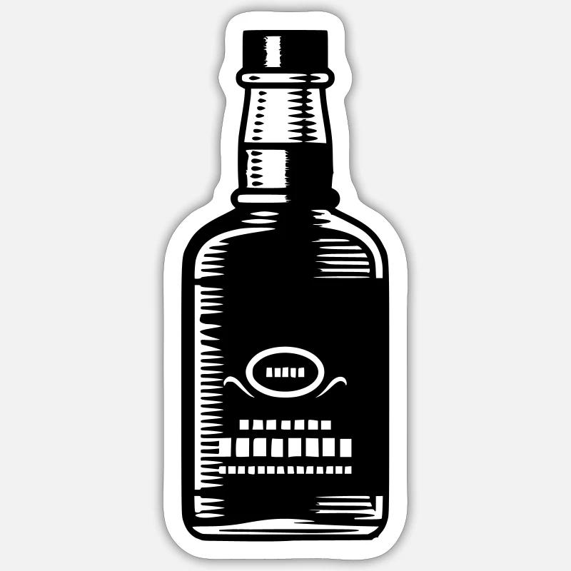 Bouteille - Sticker taille S (10 x 10 cm) - blanc mat