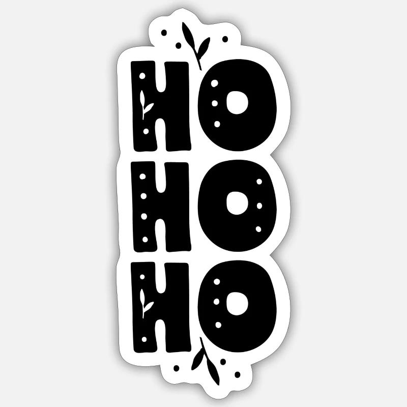 HOHOHO #2 - Sticker Größe S (10 x 10 cm) - Mattweiß