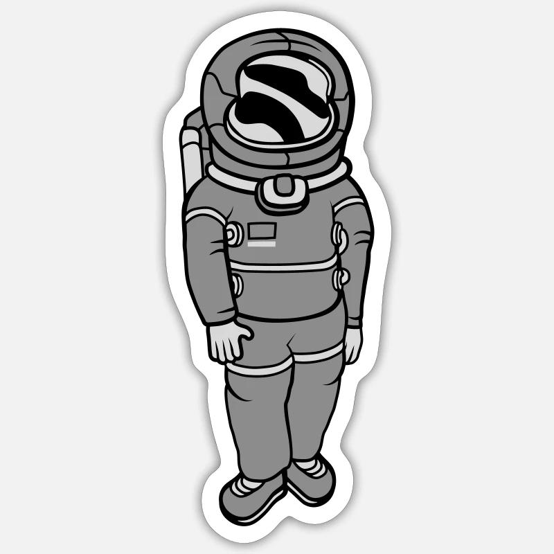 Weightless astronaut space Sticker size S (10 x 10 cm)