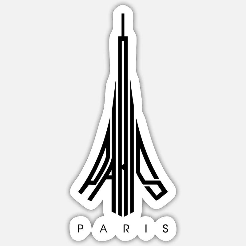 Paris - Sticker Größe S (10 x 10 cm) - Mattweiß